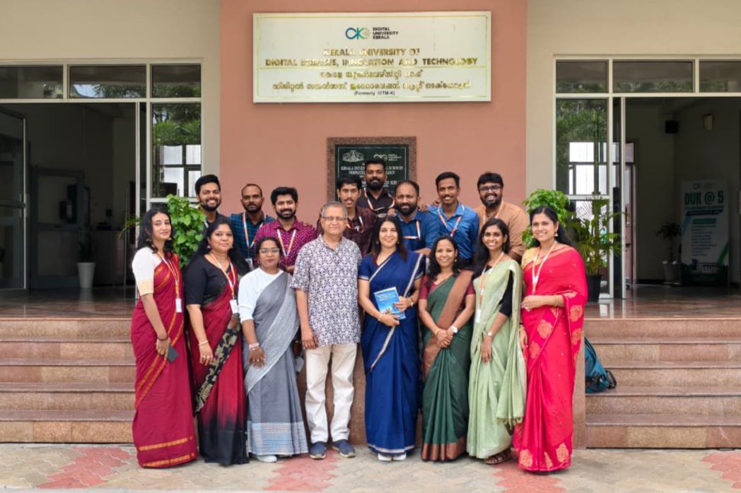 Dr. Sini V. Pillai with IAS officers and the Vice Chancellor at the book launch